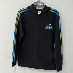 Adidas Big Boys' Game Fade 3-Stripe Pullover Hoodie Sz L NWT